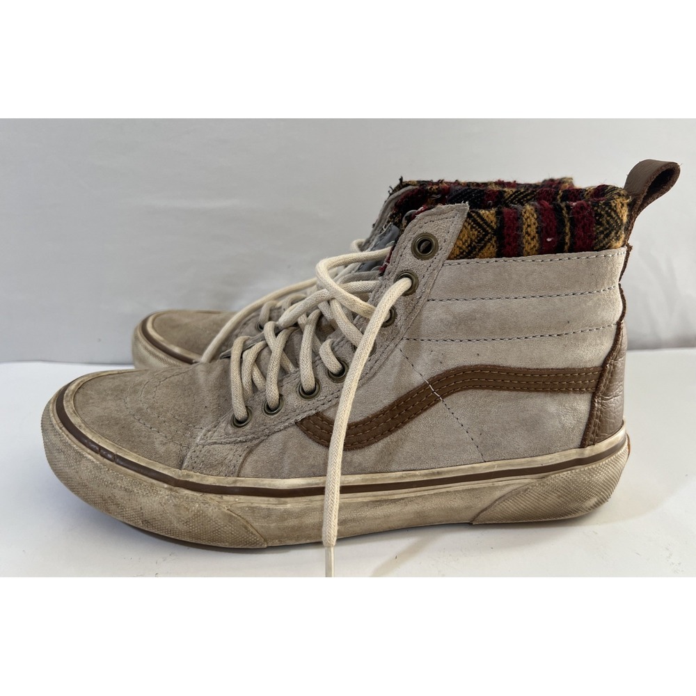Vans Sk8 Hi Mte Shoes Men's Sz 5.5 Glazed Tan Suede Scotchgard 3M Skate Shoes